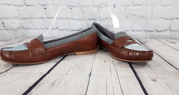 Cole Haan  Leather & Denim Penny Loafer Size 9 - Picture 6 of 6